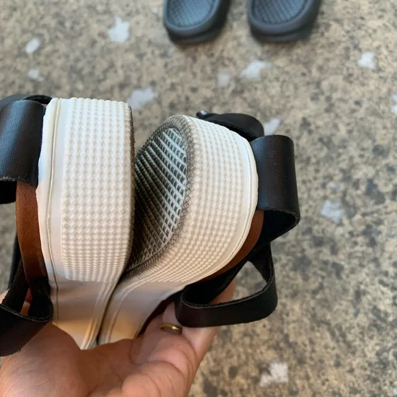 MIA Black and Brown Sandals with Wide Straps| Women 6.5 - Picture 7 of 10